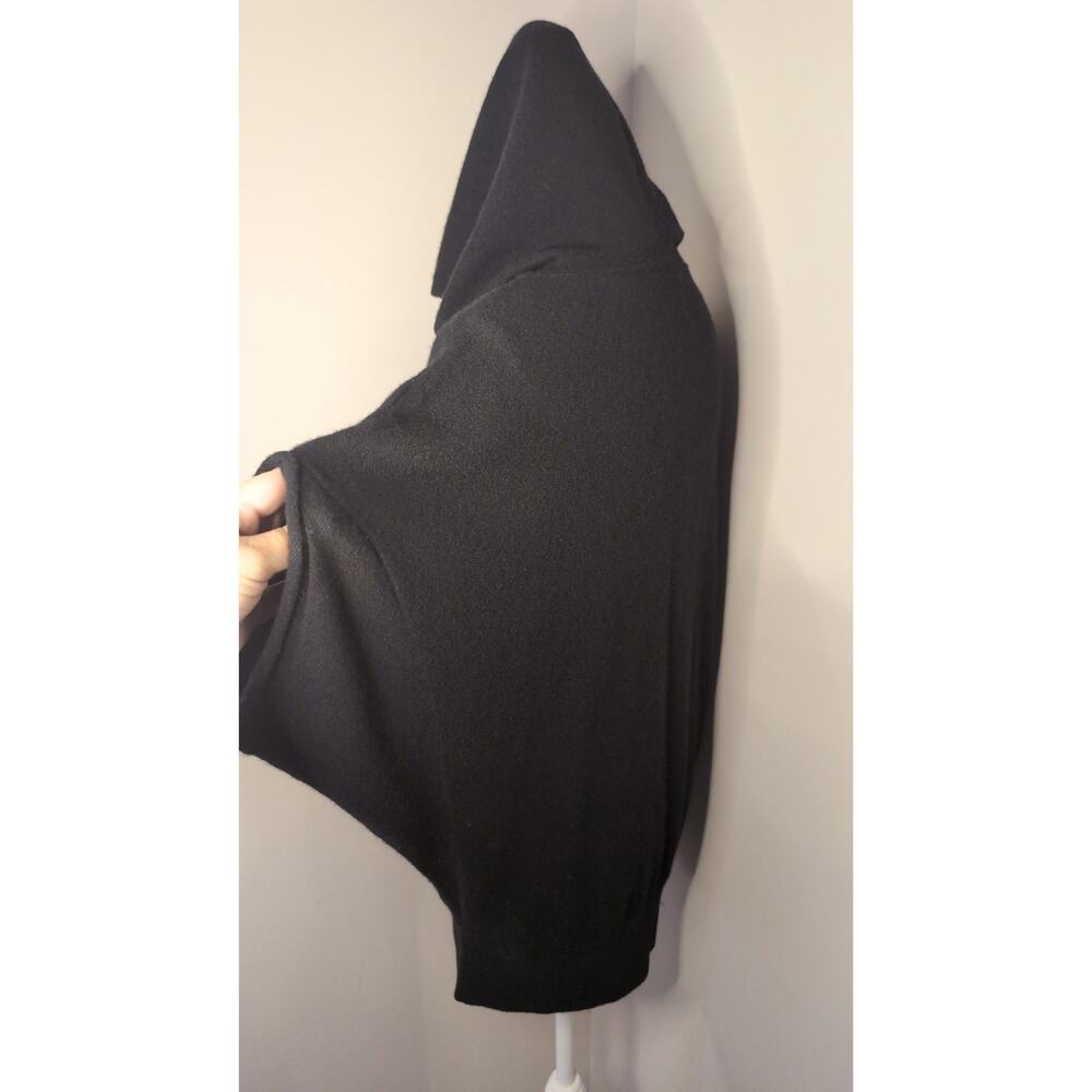 Vince Pure cashmere  poncho black sweater hoodie - Picture 2 of 12